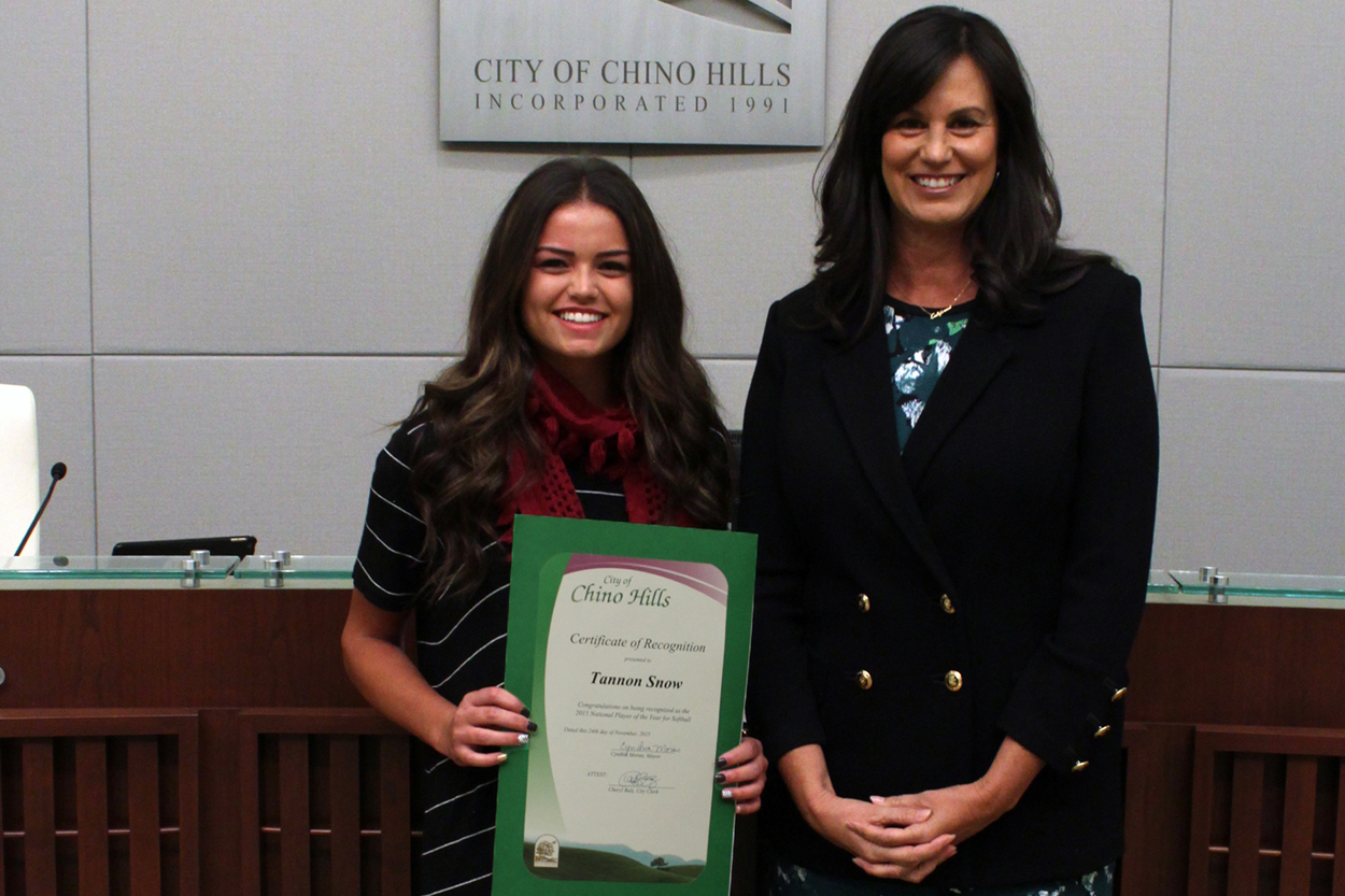 Tannon Snow - National Softball Player of the Year Recognition